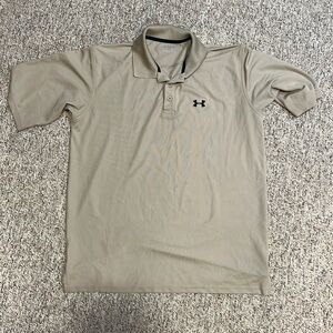 Tan Under Armour Men’s Large Sports Polo